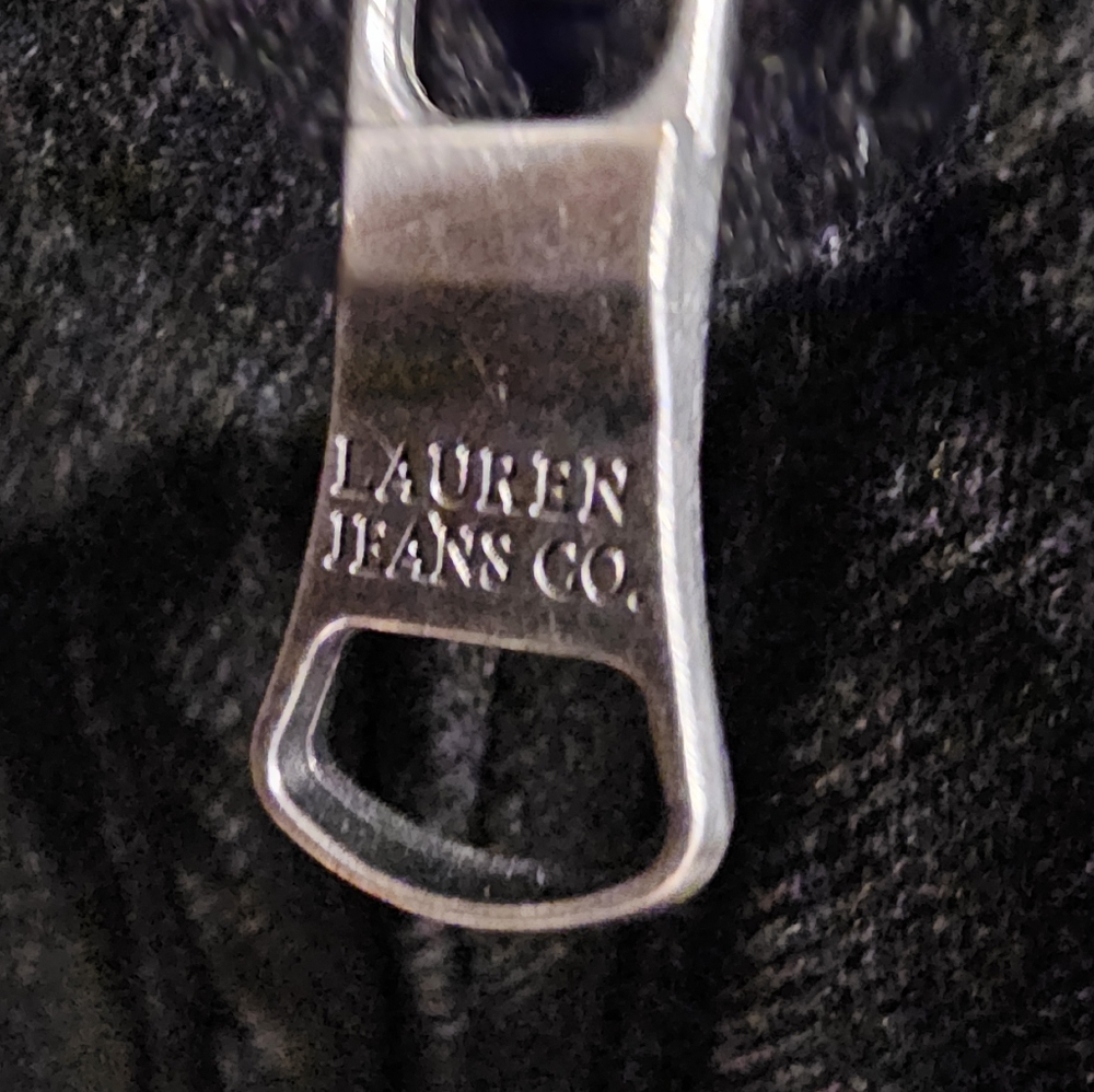 LRL Lauren Jeans Manhatten Denim Black Jean Jacket Womens Size M - Picture 11 of 16